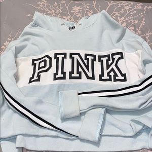 Pink VS pullover crop top